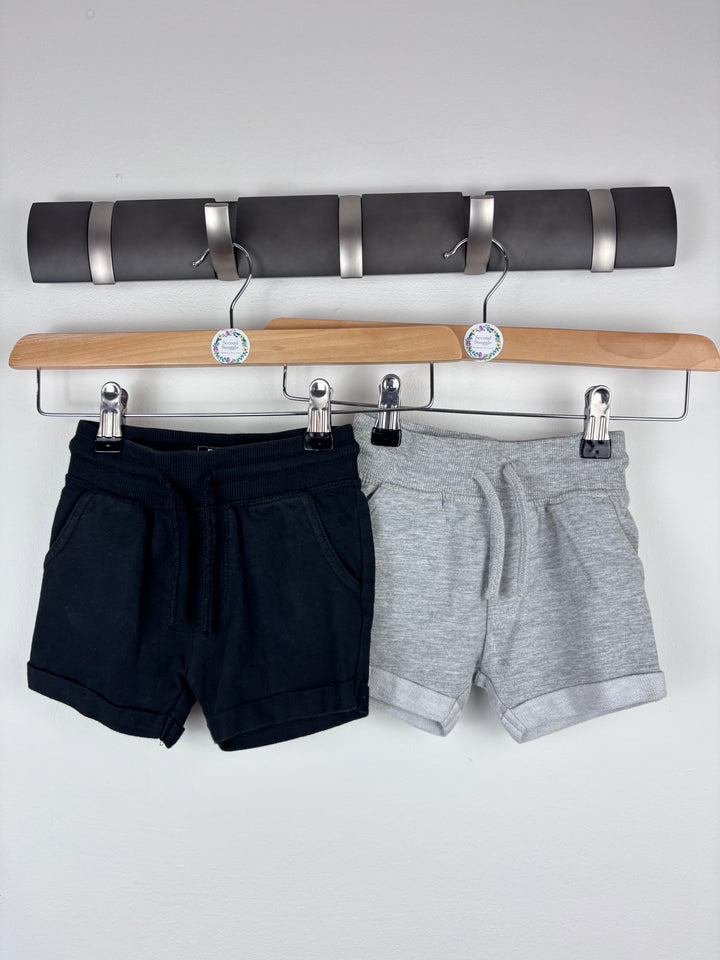 Next Navy and Grey Shorts Set 6-9 Months-Shorts-Second Snuggle Preloved