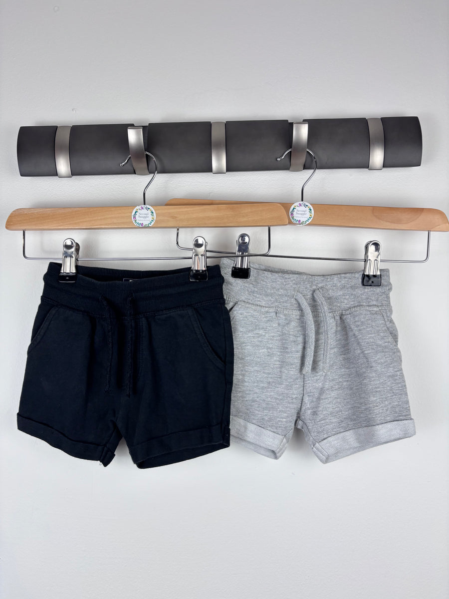 Next Navy and Grey Shorts Set 6-9 Months-Shorts-Second Snuggle Preloved