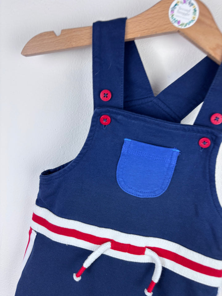 Next Navy Romper with Stripes 6-9 Months-Dungarees-Second Snuggle Preloved