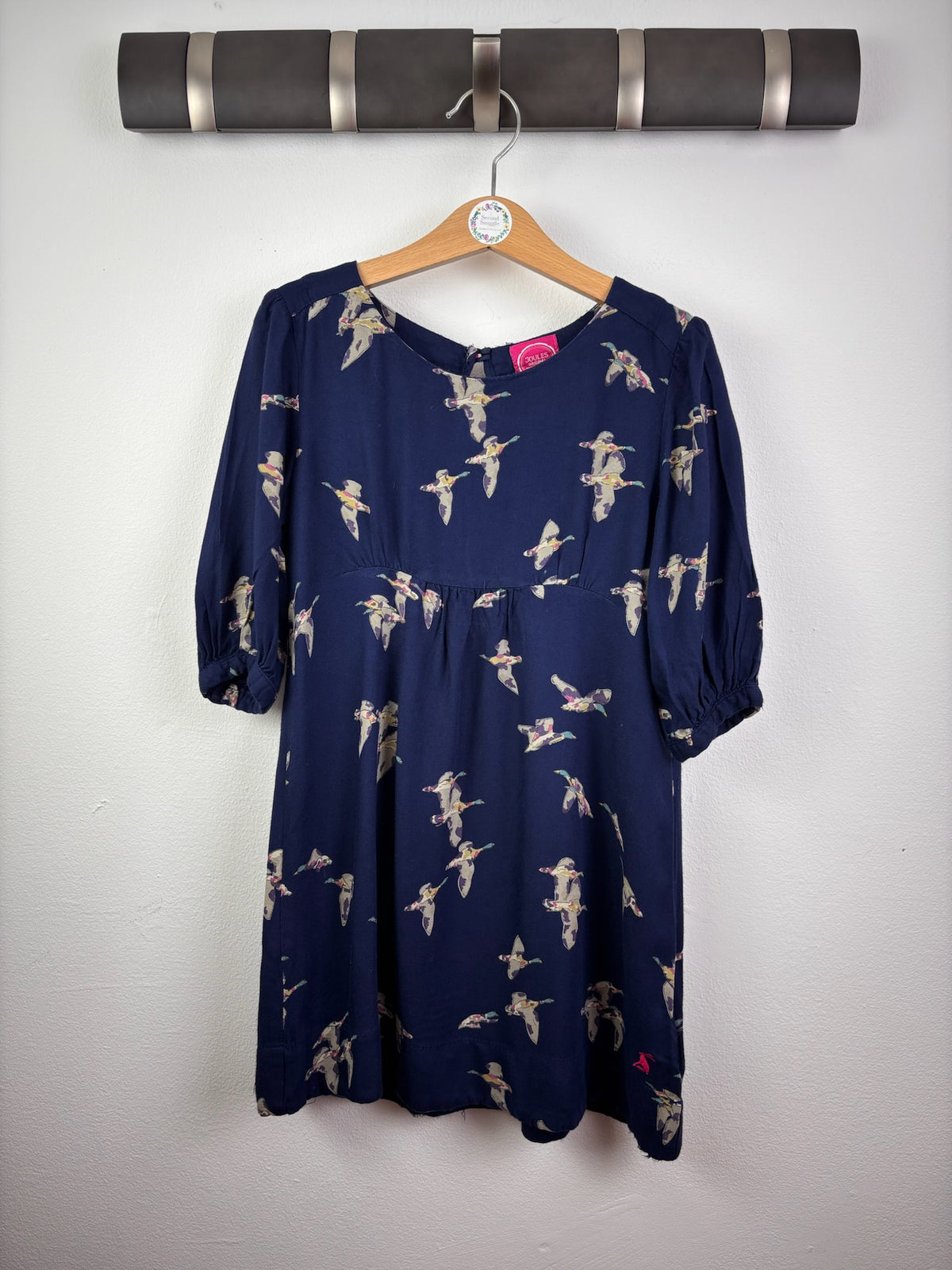 Joules Navy Bird Print Dress 6 Years-Dresses-Second Snuggle Preloved