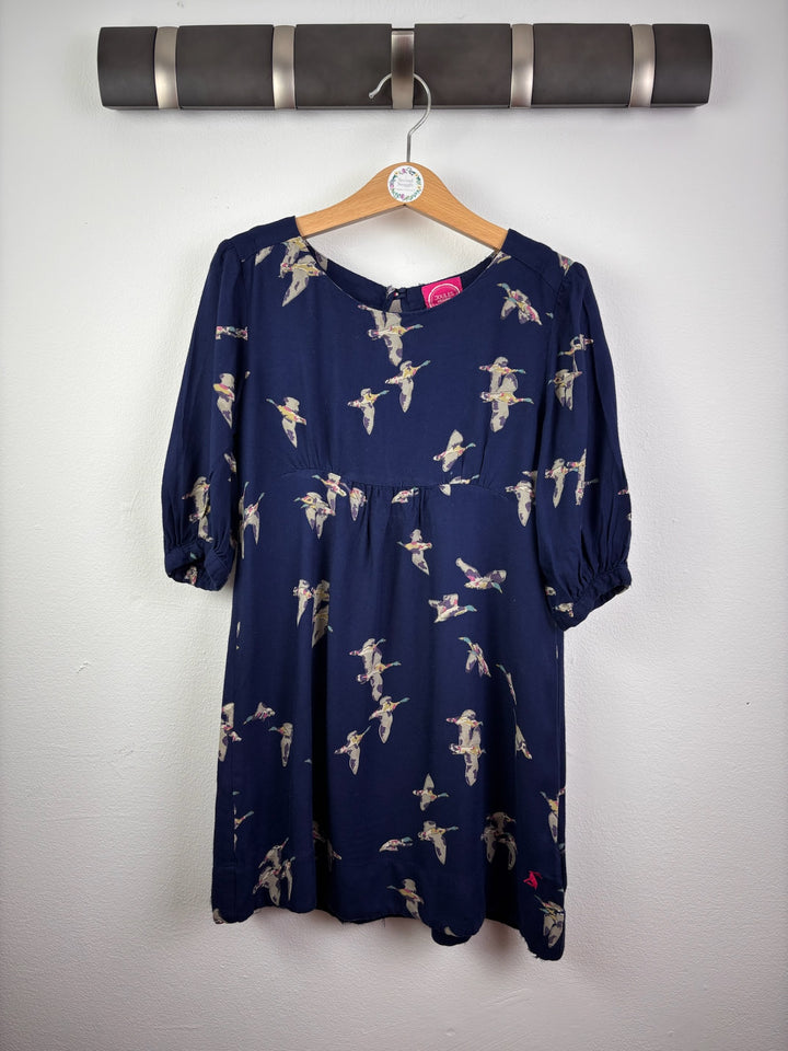 Joules Navy Bird Print Dress 6 Years-Dresses-Second Snuggle Preloved