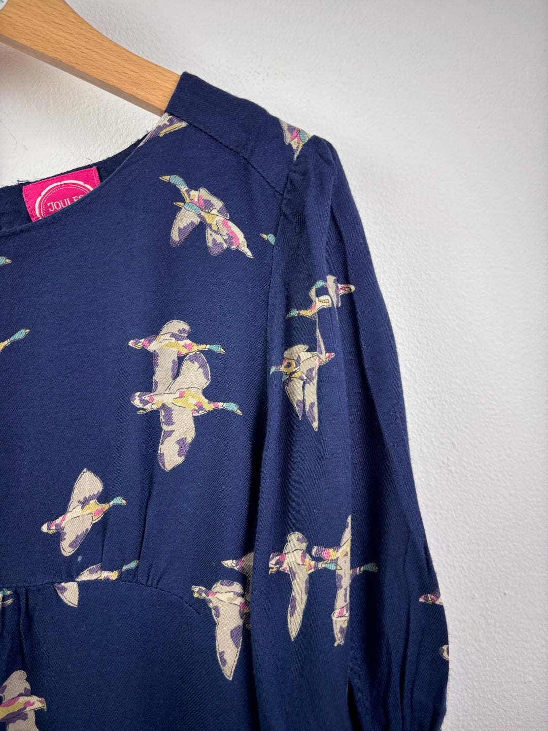 Joules Navy Bird Print Dress 6 Years-Dresses-Second Snuggle Preloved