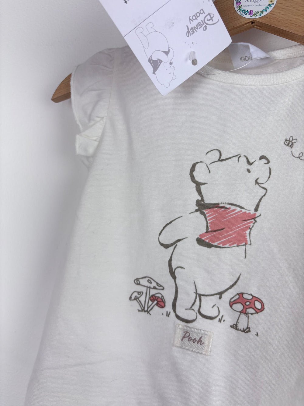 Disney Pooh T-Shirt and Pink Shorts Set 12-18 Months-Sets-Second Snuggle Preloved