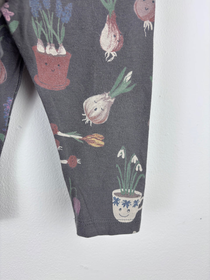 Lindex Grey Floral Two Piece Set 4-6 Months-Sets-Second Snuggle Preloved