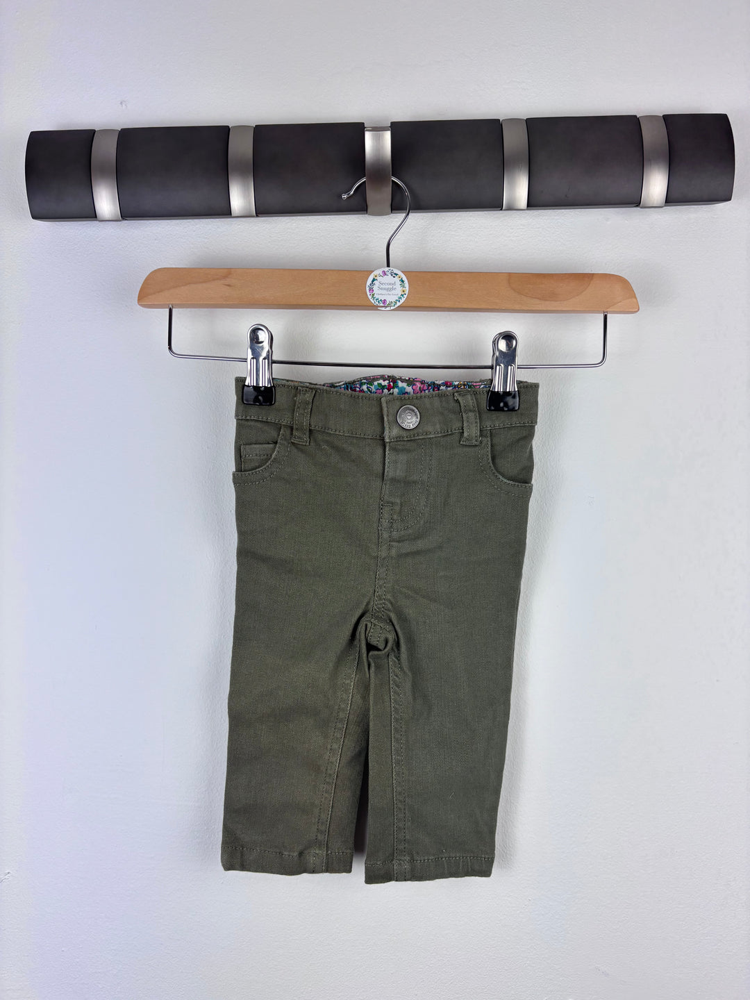 Mothercare Green Cropped Trousers 3-6 Months-Trousers-Second Snuggle Preloved