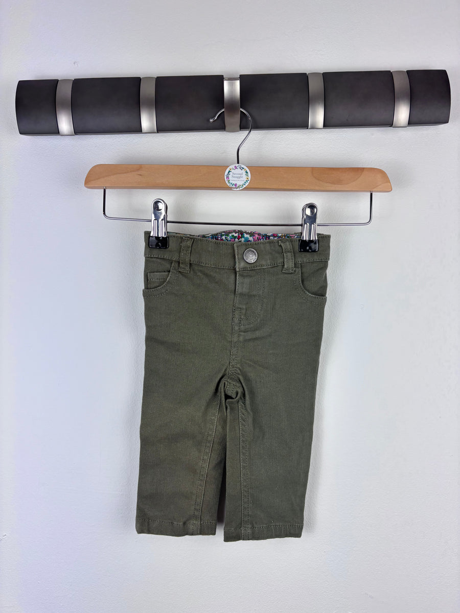 Mothercare Green Cropped Trousers 3-6 Months-Trousers-Second Snuggle Preloved