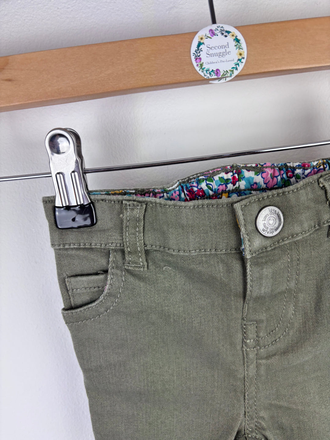Mothercare Green Cropped Trousers 3-6 Months-Trousers-Second Snuggle Preloved