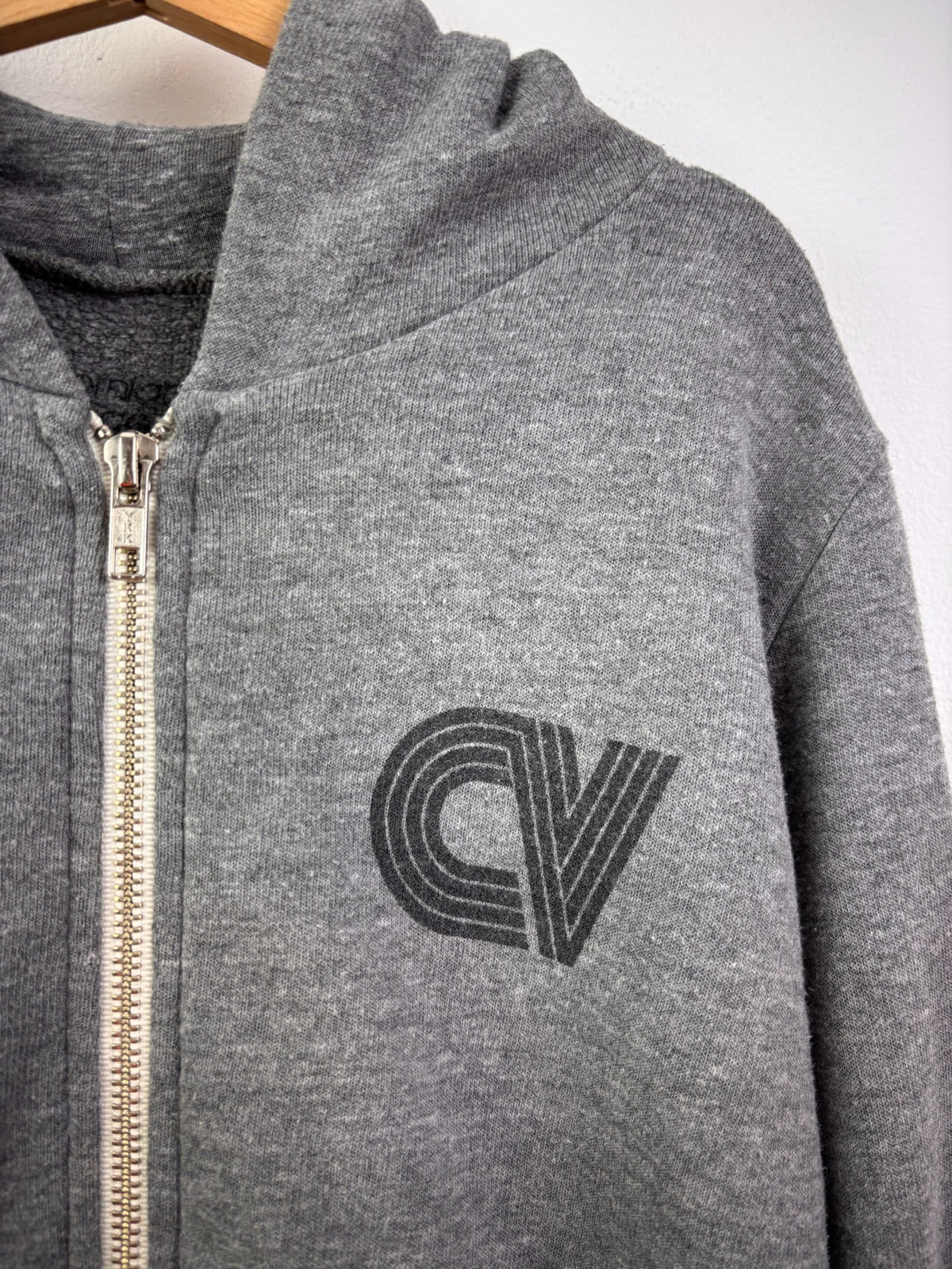 California Vintage Grey Zip Hoodie Logo Print 7-8 Years-Hoodies-Second Snuggle Preloved