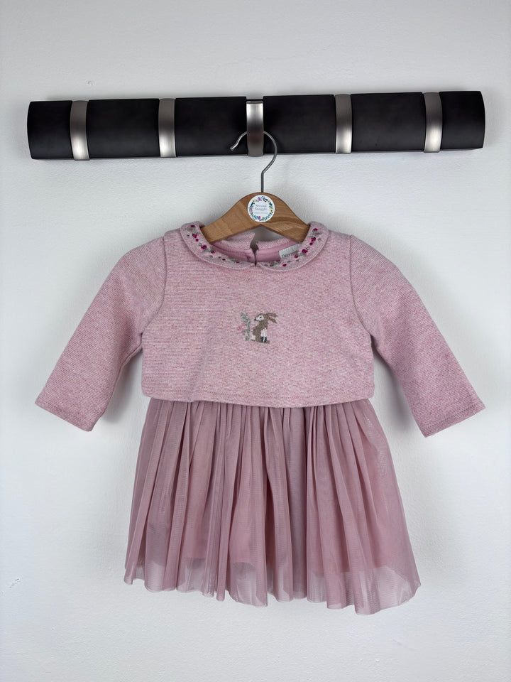Next Pink Rabbit Dress 3-6 Months