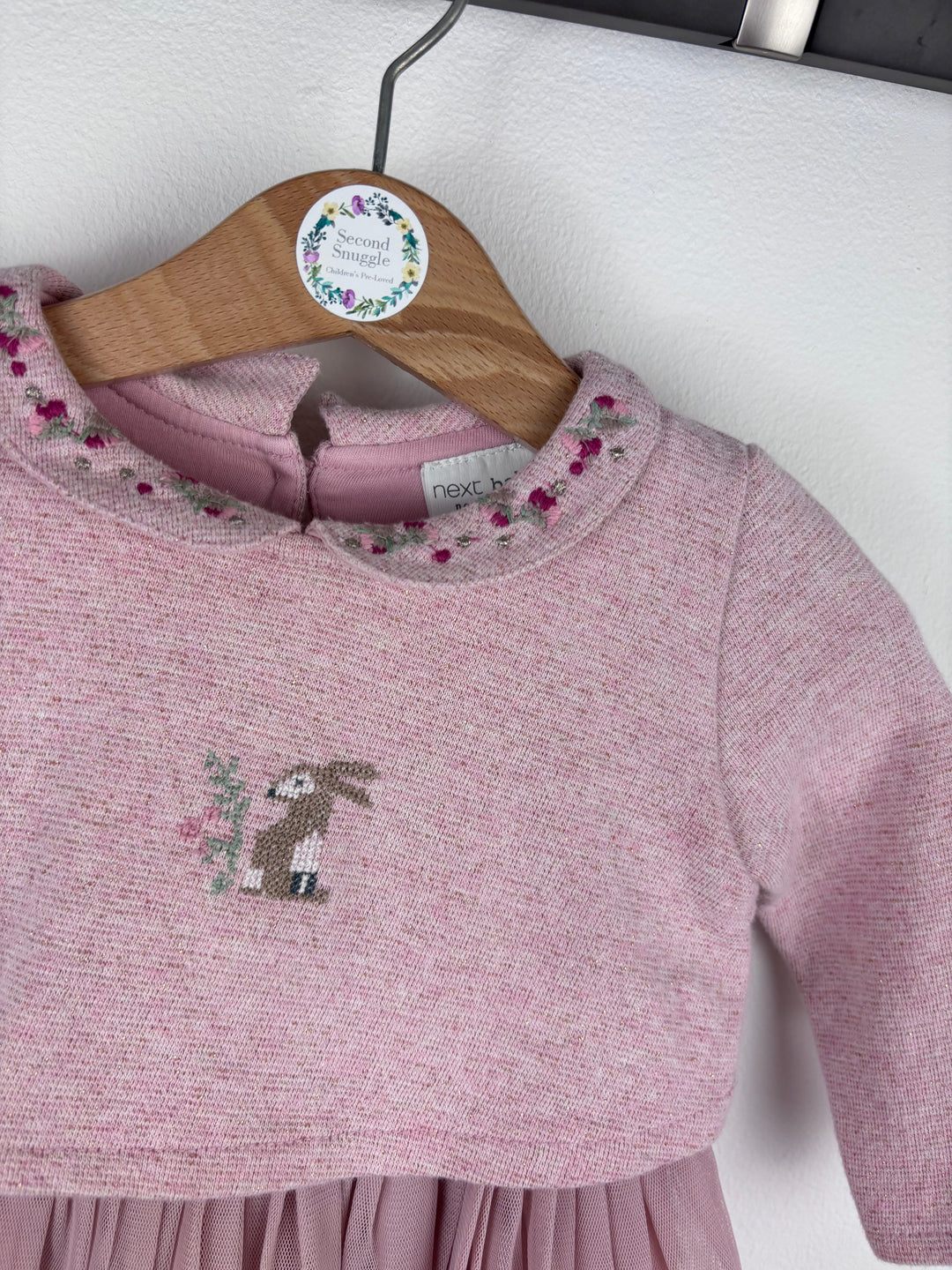 Next Pink Rabbit Dress 3-6 Months