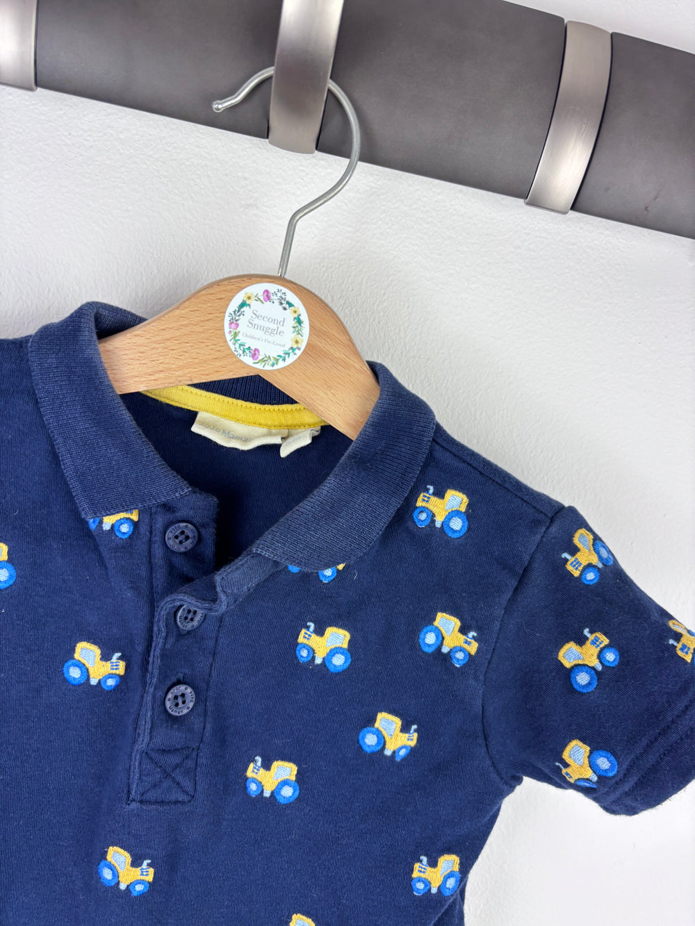JoJo Maman Bébé Tractor Polo Shirt 2-3 Years-Tops-Second Snuggle Preloved