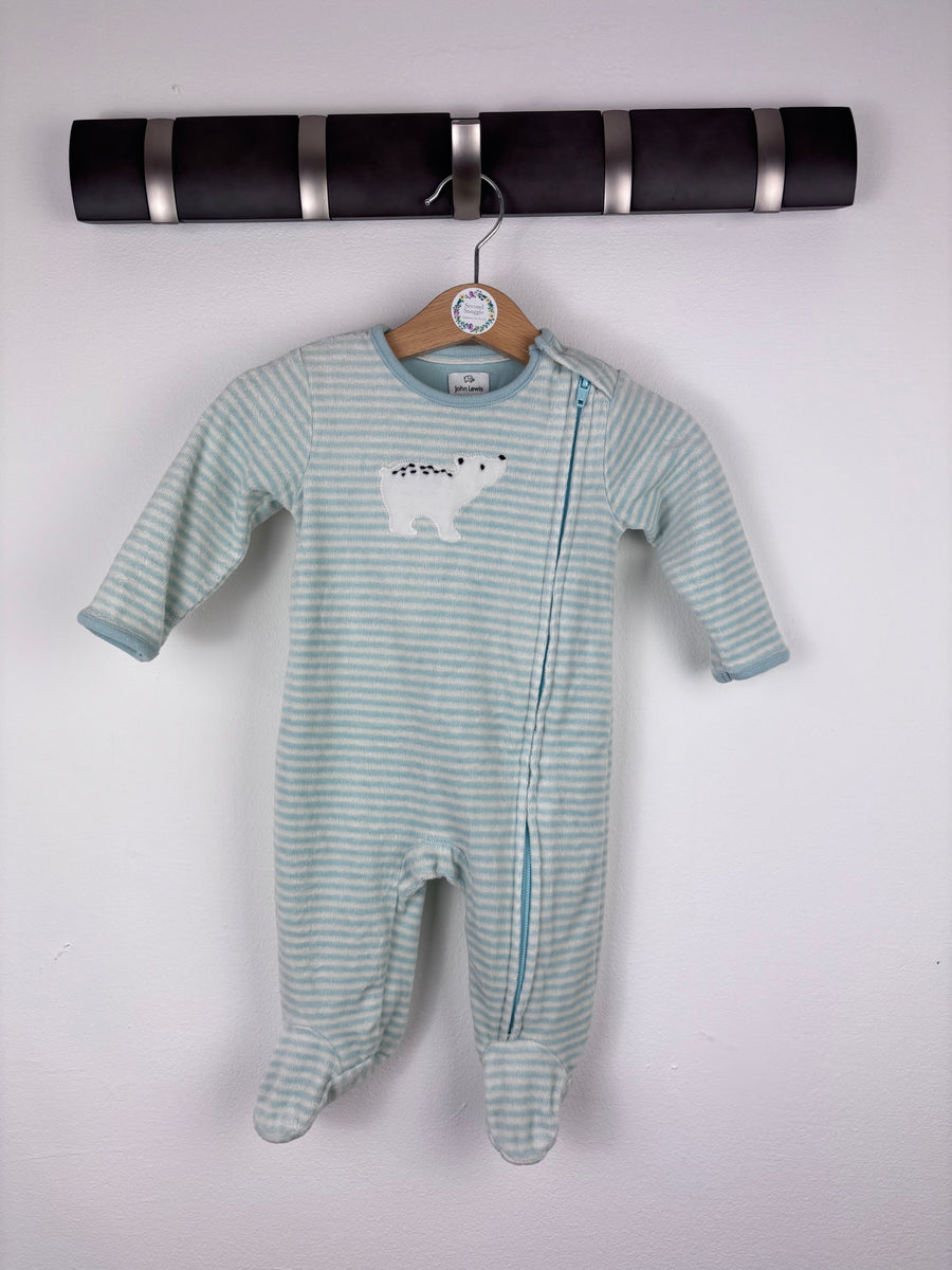 John Lewis Polar Bear Sleepsuit 0-3 Months-Sleepsuits-Second Snuggle Preloved