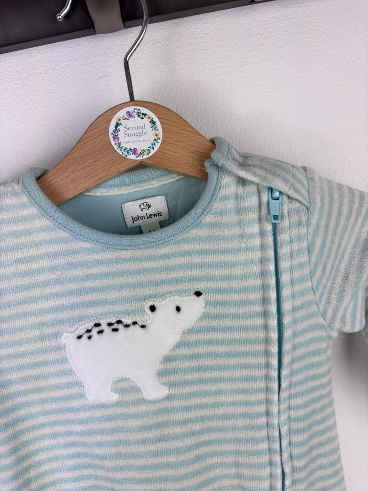 John Lewis Polar Bear Sleepsuit 0-3 Months-Sleepsuits-Second Snuggle Preloved