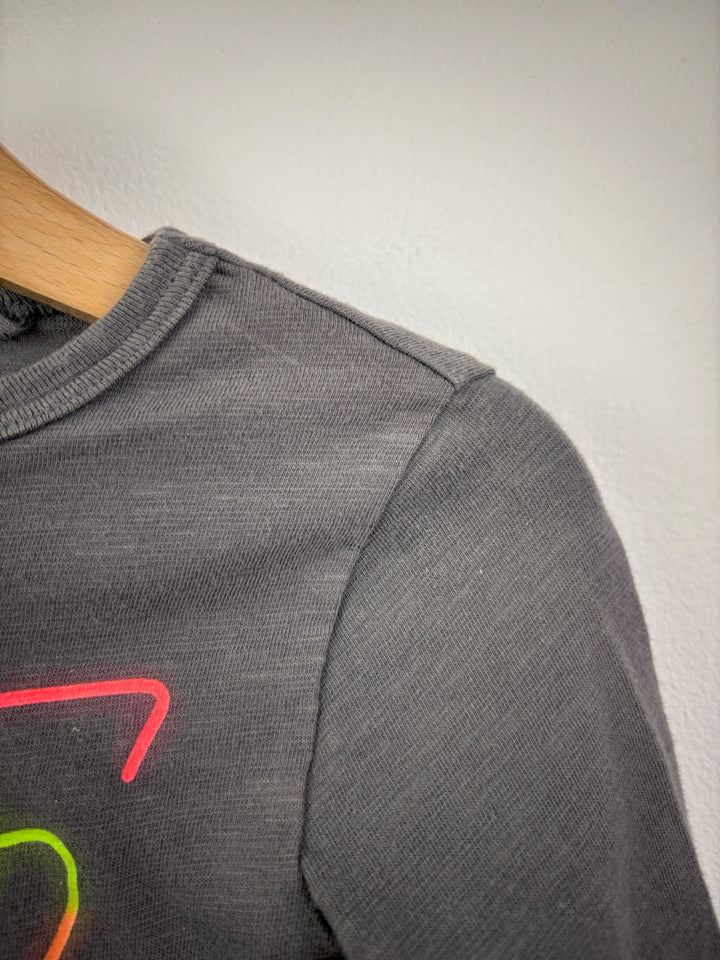 Next Grey Bright Star Long Sleeve Top 3-6 Months-Tops-Second Snuggle Preloved