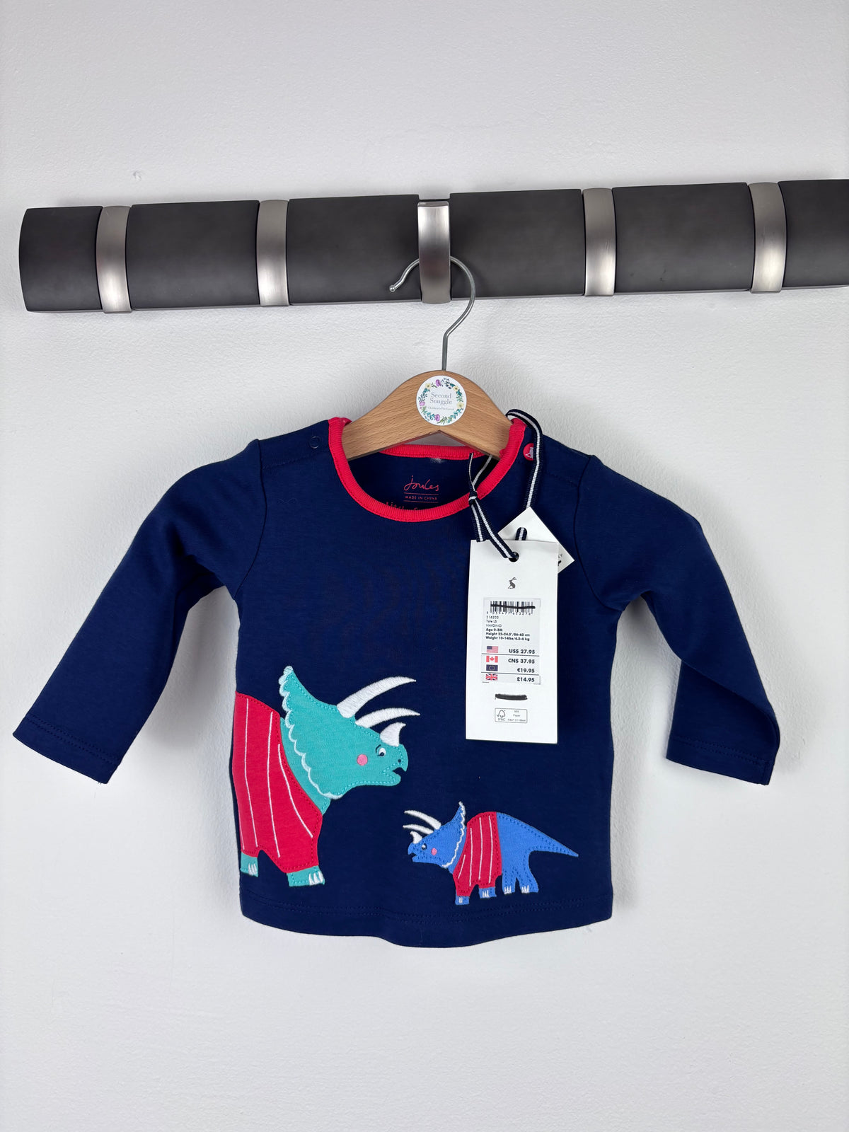 Joules Dinosaur Top 0-3 Months-Tops-Second Snuggle Preloved