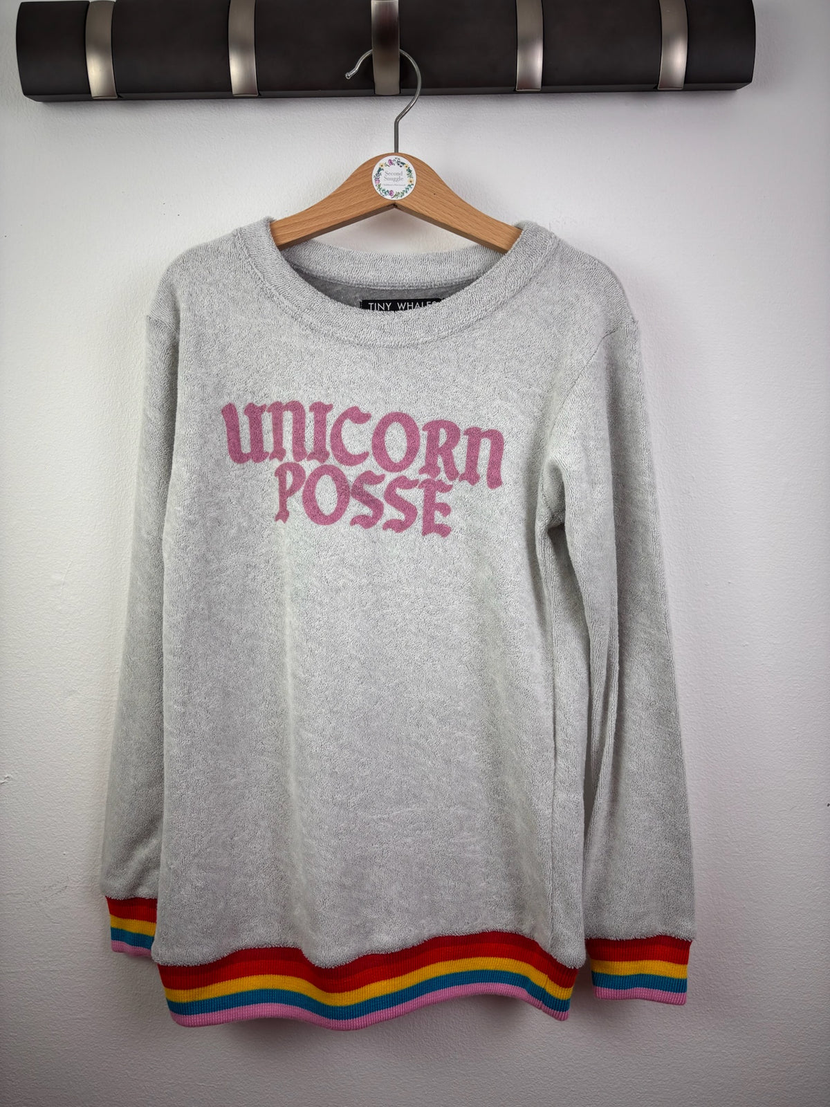 Tiny Whales Grey Unicorn Posse Sweatshirt 6 Years-Jumpers-Second Snuggle Preloved