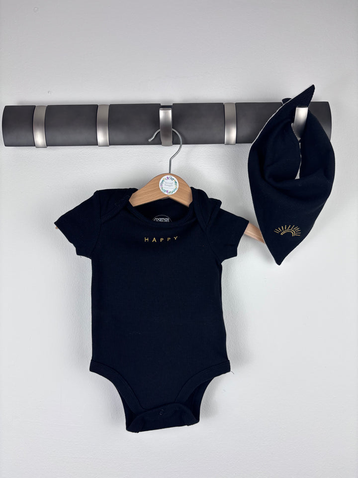 Mamas & Papas Bodysuit & Bib Set 0-3 Months