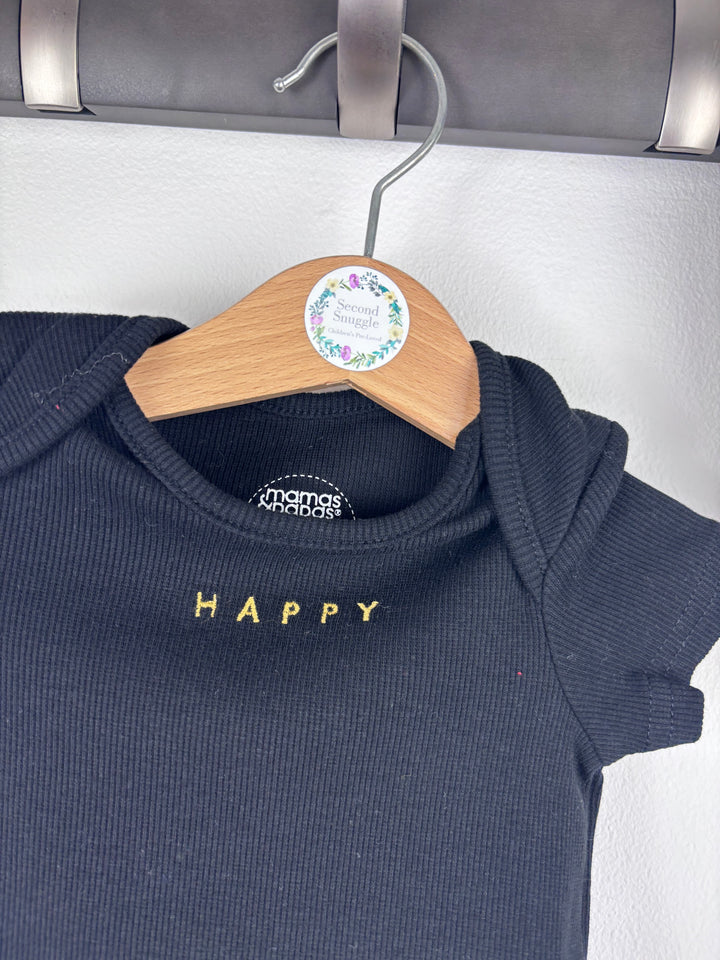 Mamas & Papas Bodysuit & Bib Set 0-3 Months