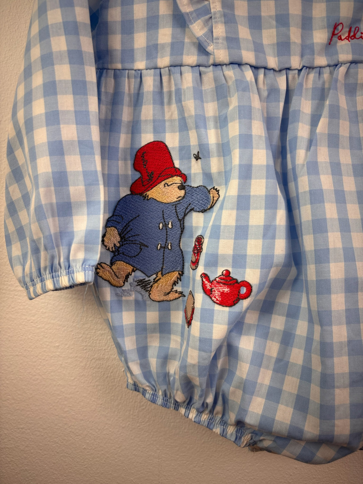 George Blue Gingham Paddington Romper 18-24 Months-Rompers-Second Snuggle Preloved