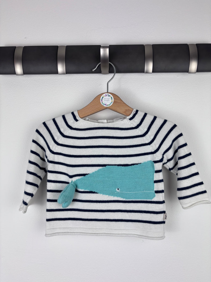 Next Whale Knit Jumper 0-3 Months-Jumpers-Second Snuggle Preloved