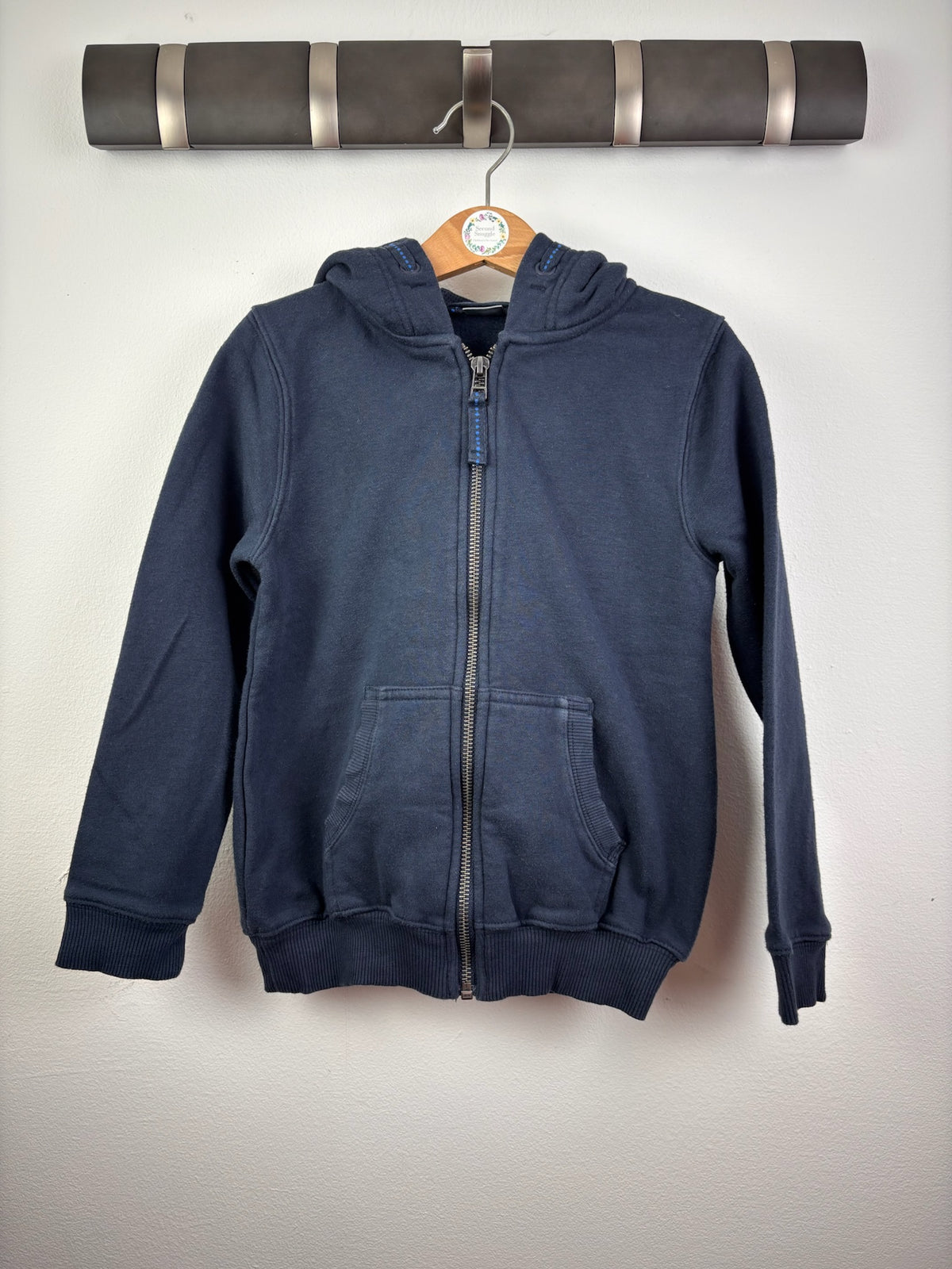 Next Navy Zip Up Hoodie 5-6 Years-Hoodies-Second Snuggle Preloved