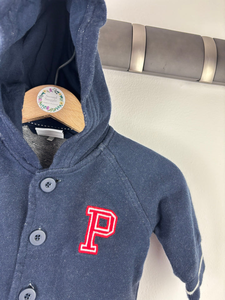 Polarn O Pyret Navy Hoodie 62 (0-3 Months)-Hoodies-Second Snuggle Preloved