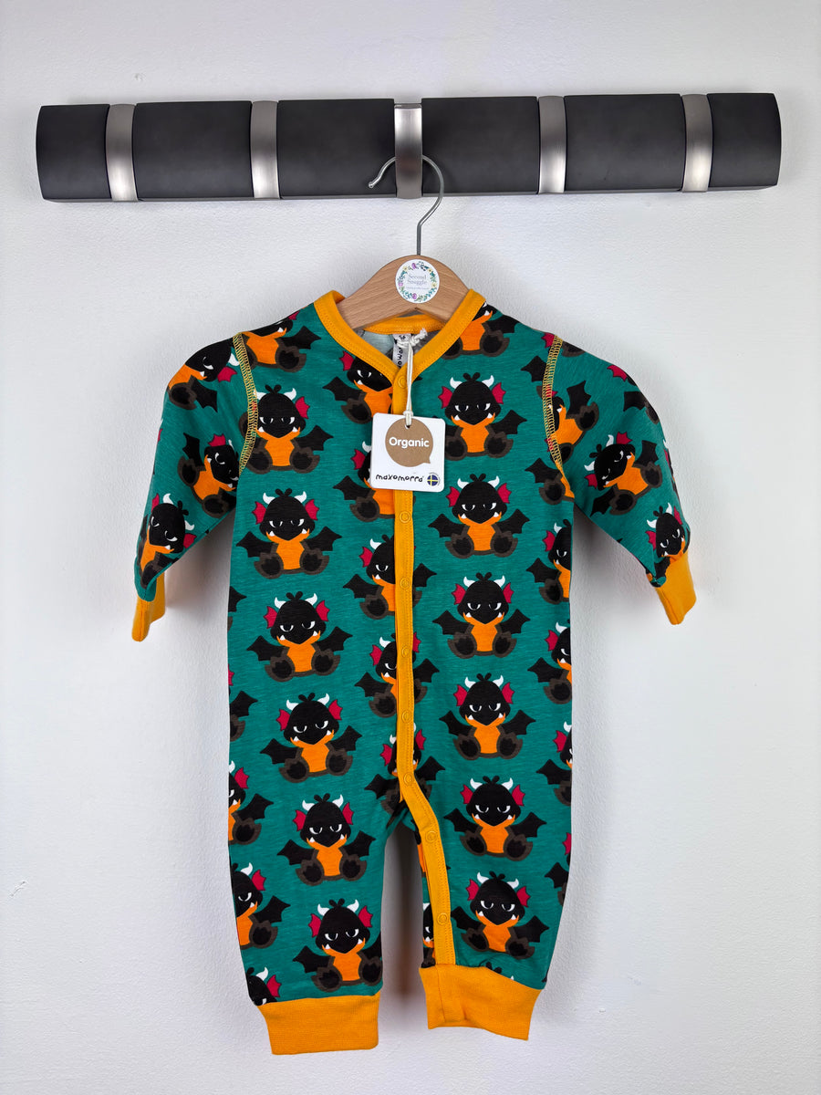 Maxomorra Dragon Sleepsuit 0-3 Months-Rompers-Second Snuggle Preloved