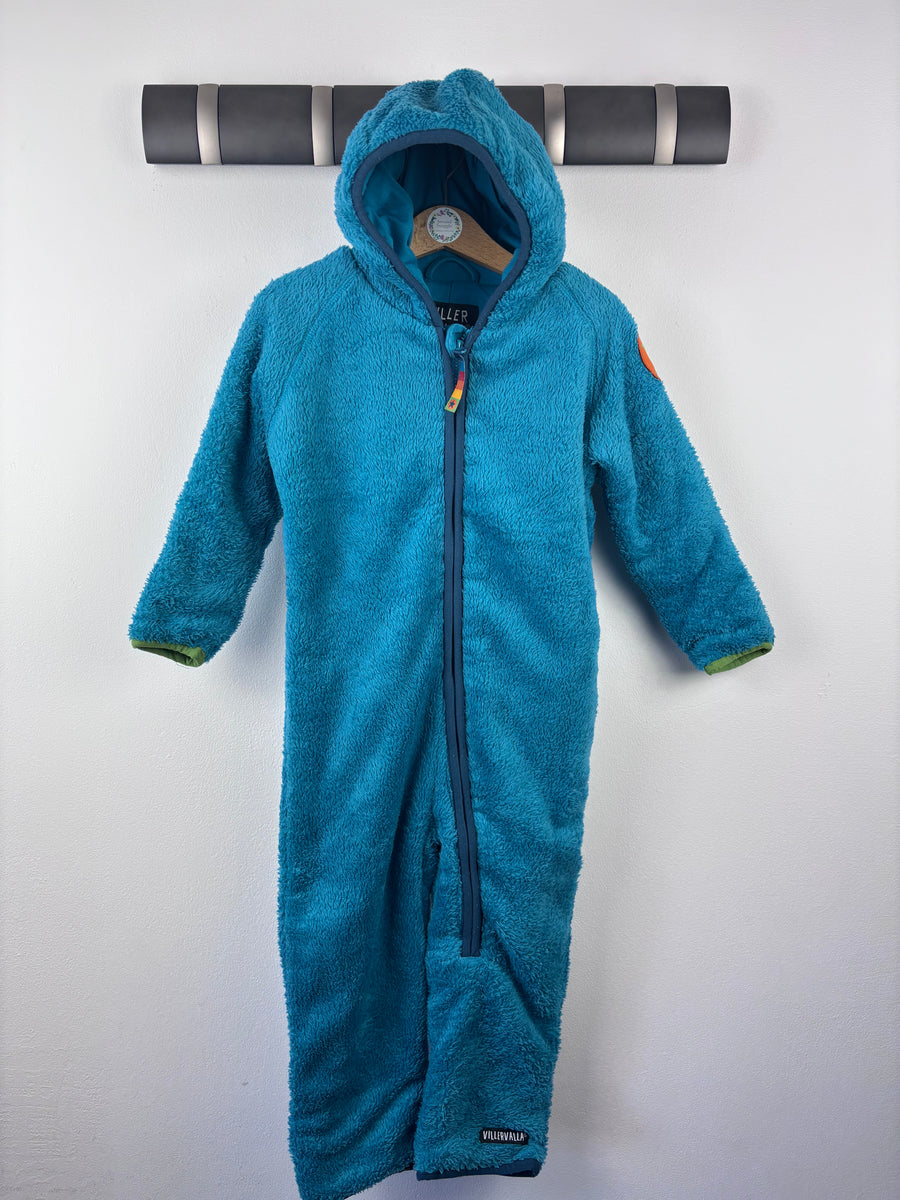 Villervalla Blue Fleece Suit 86/92 (18-24 Months)-All In One-Second Snuggle Preloved