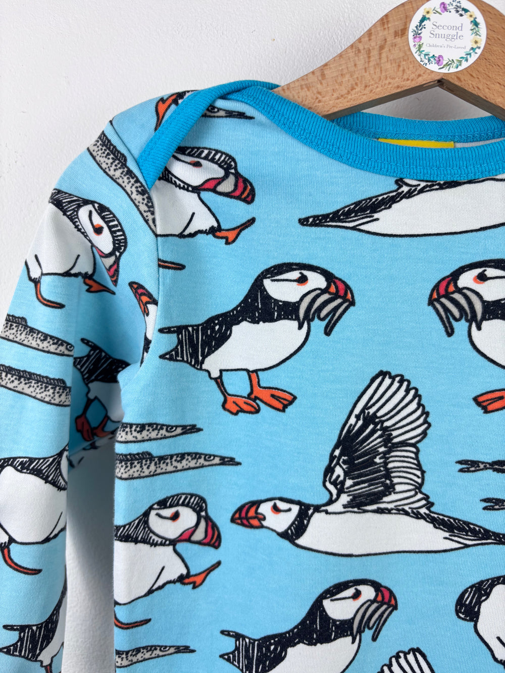 Duns Blue Puffin Bodysuit 86 (12-18 Months)-Vests-Second Snuggle Preloved
