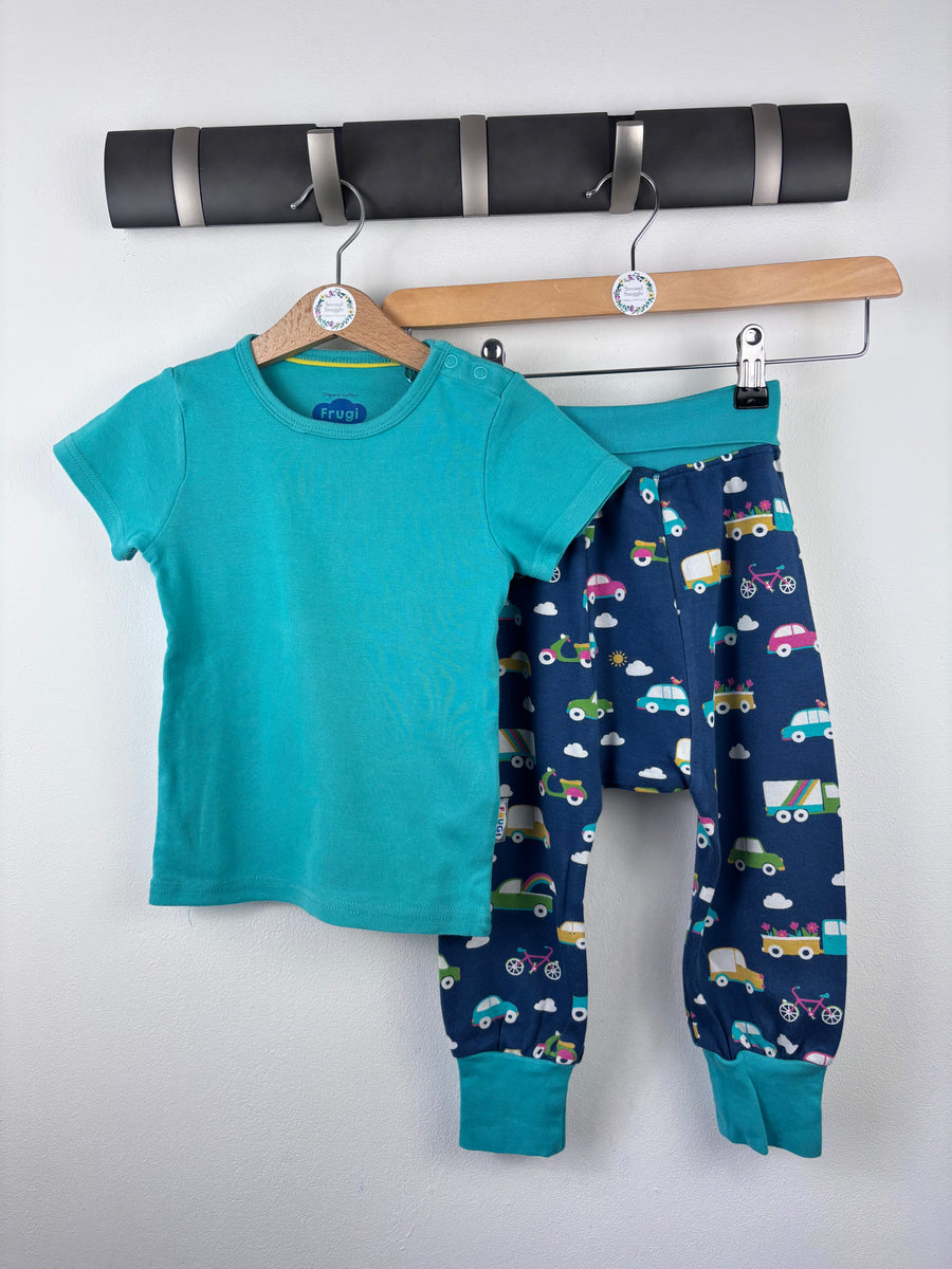 Frugi Car Print Outfit 18-24 Months-Sets-Second Snuggle Preloved