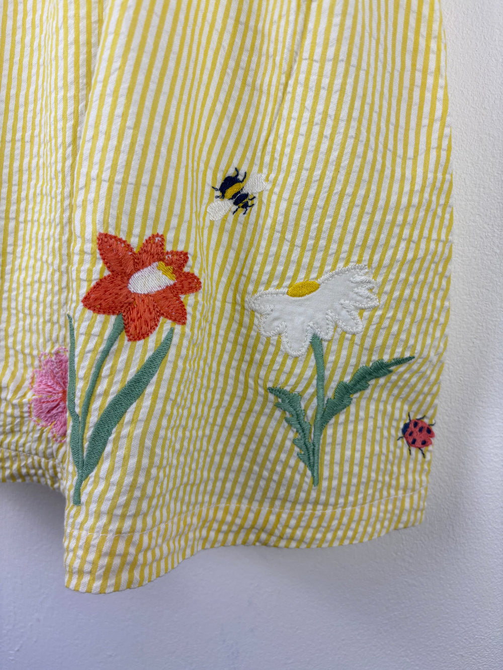 Frugi Yellow Striped Dress 12-18 Months-Dresses-Second Snuggle Preloved