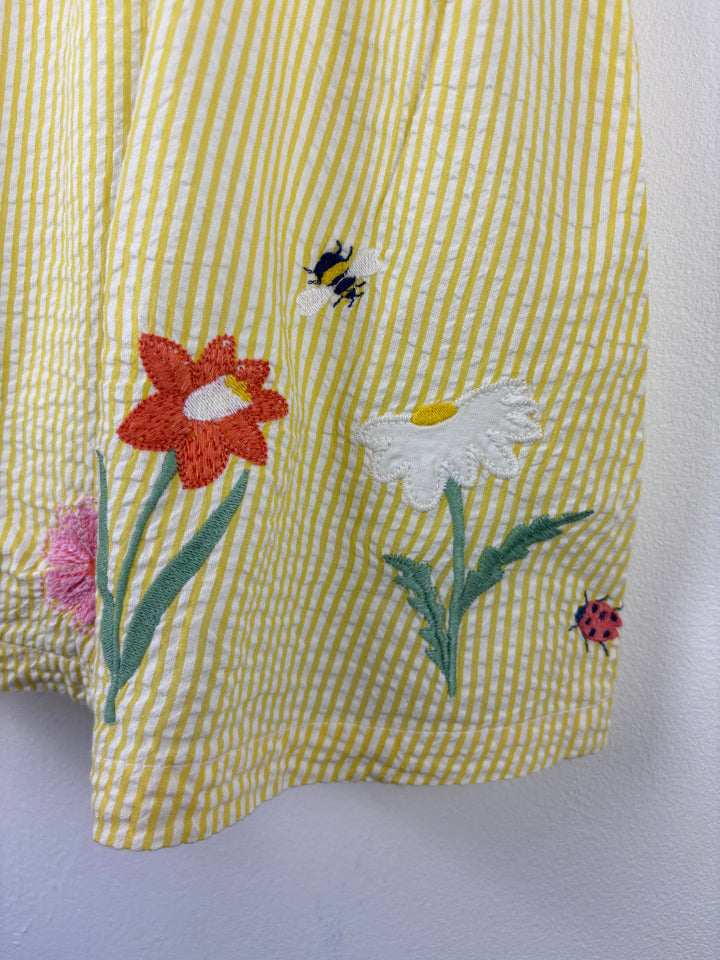 Frugi Yellow Striped Dress 12-18 Months-Dresses-Second Snuggle Preloved