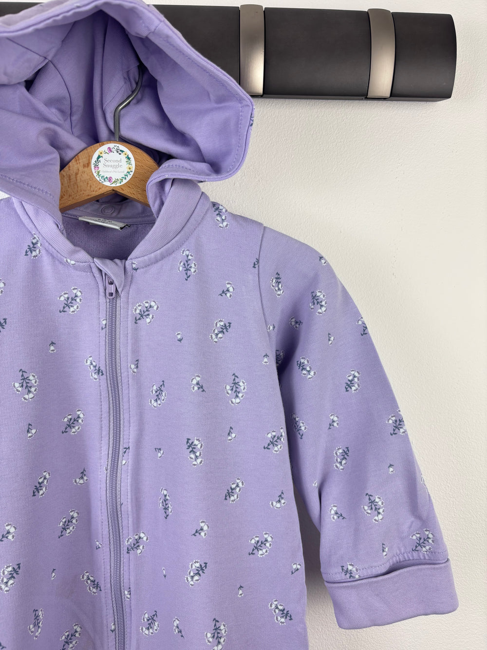 Polarn O Pyret Lilac Hooded All In One 9-12 Months-All In One-Second Snuggle Preloved