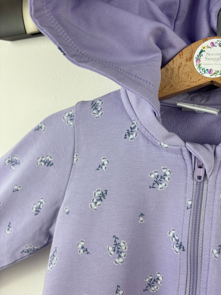 Polarn O Pyret Lilac Hooded All In One 9-12 Months-All In One-Second Snuggle Preloved