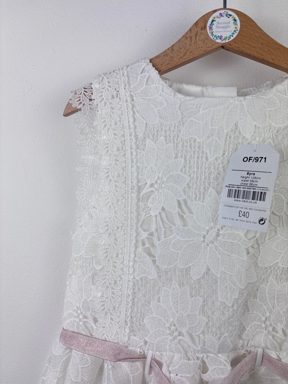 Next White Lace Dress 8 Years-Dresses-Second Snuggle Preloved