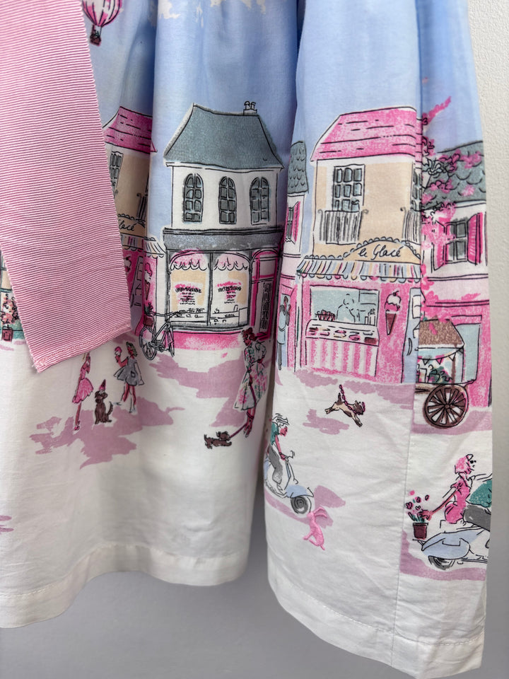Joules Blue Town Print Dress 5 Years-Dresses-Second Snuggle Preloved