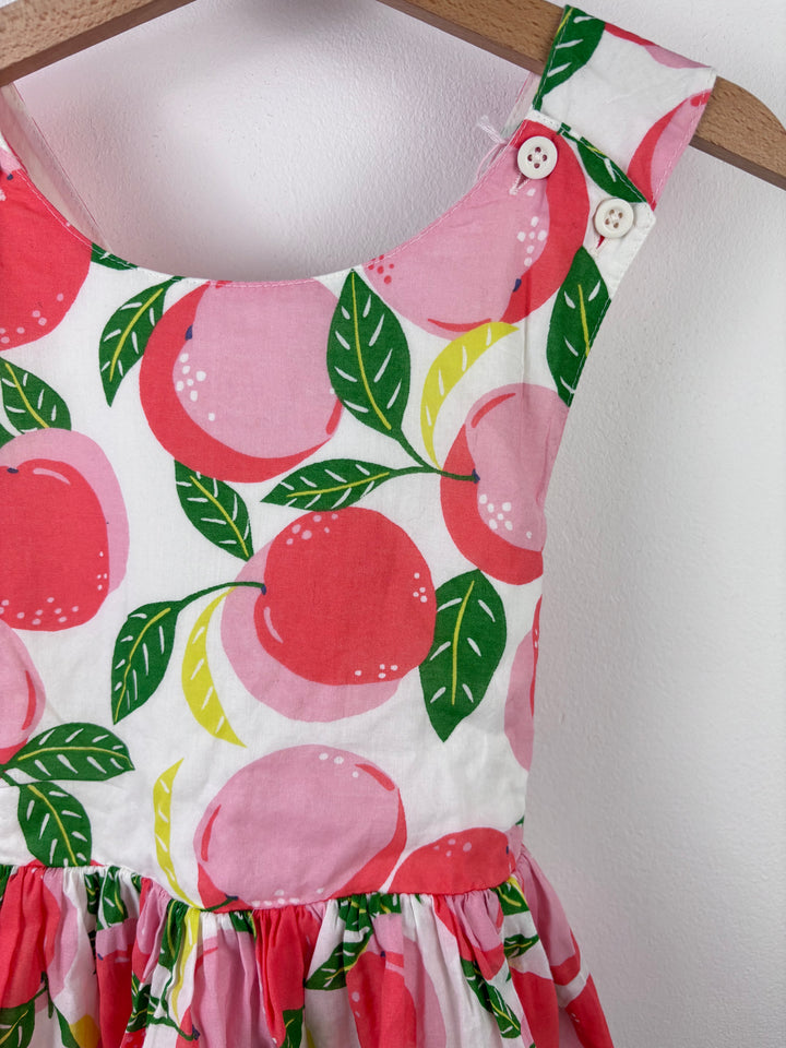 Mini Boden Peach Print Dress 5-6 Years-Dresses-Second Snuggle Preloved