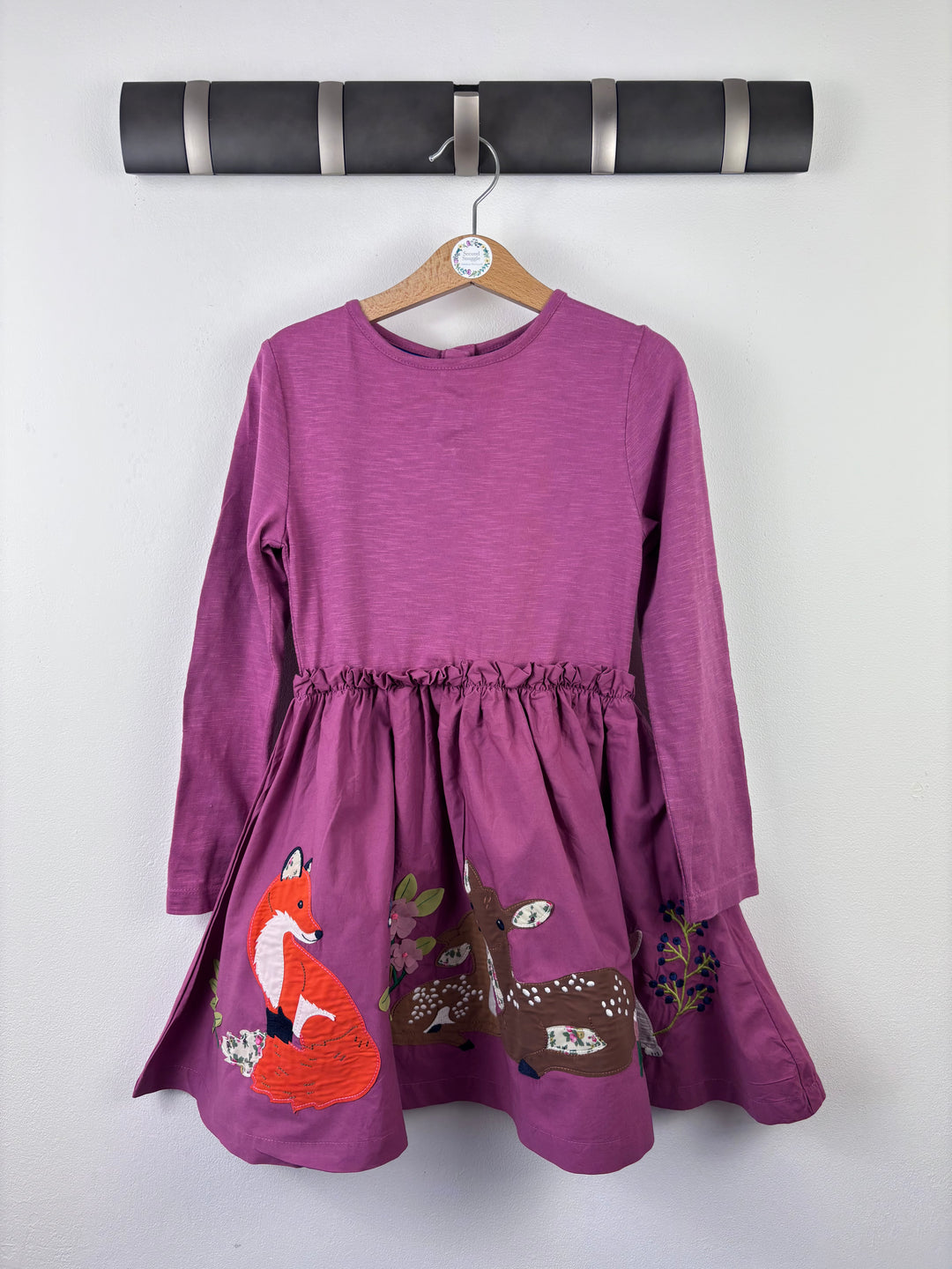 Mini Boden Fox and Deer Appliqué Dress 5-6 Years-Dresses-Second Snuggle Preloved