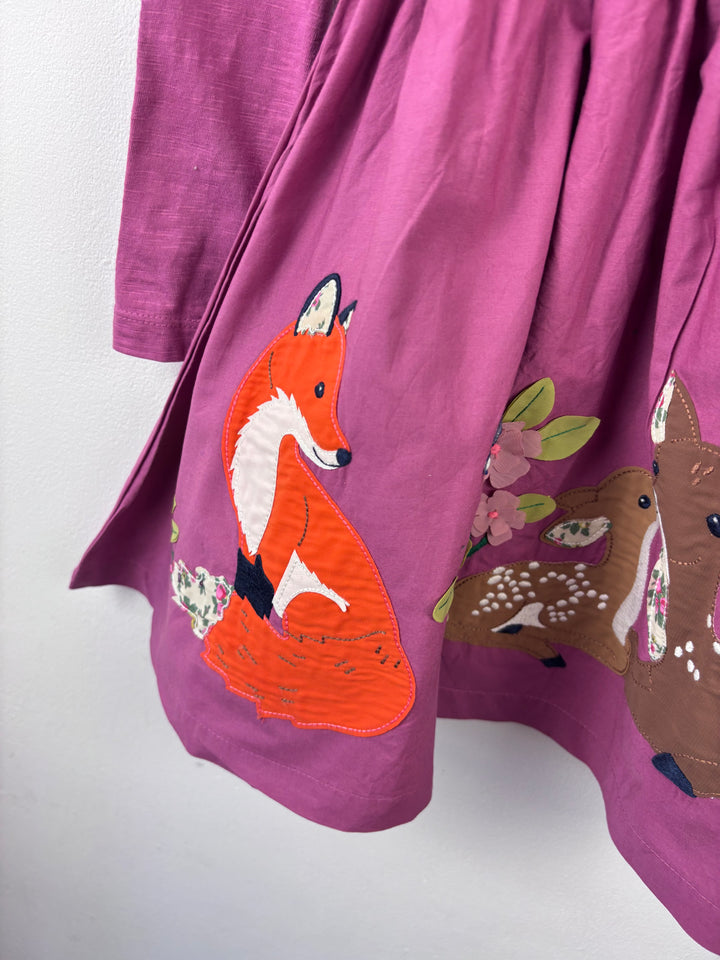 Mini Boden Fox and Deer Appliqué Dress 5-6 Years-Dresses-Second Snuggle Preloved