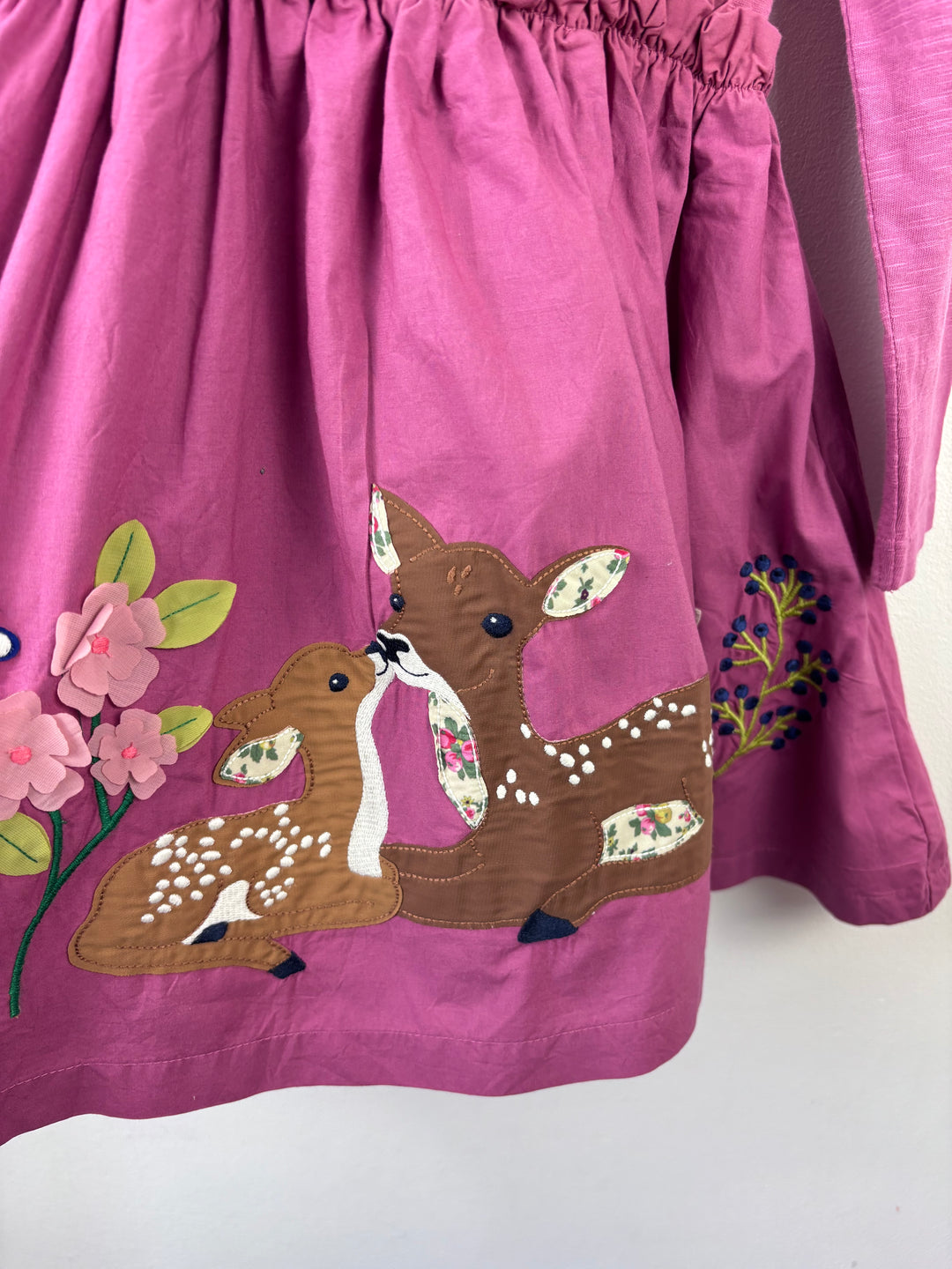 Mini Boden Fox and Deer Appliqué Dress 5-6 Years-Dresses-Second Snuggle Preloved