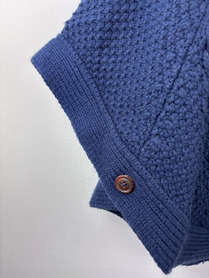 Joules Navy Knit Poncho 5-6 Years-Ponchos-Second Snuggle Preloved