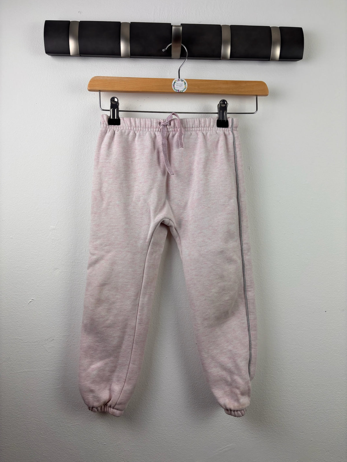 Next Pale Pink Joggers Silver Side Stripe 3-4 Years-Trousers-Second Snuggle Preloved