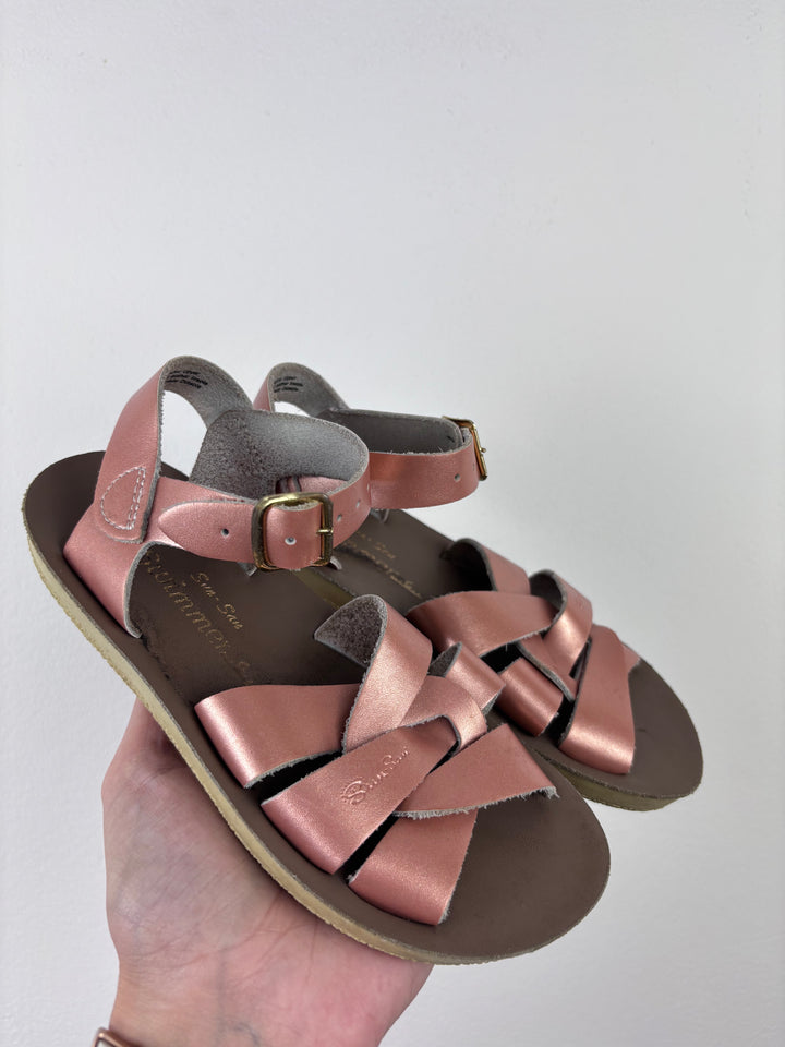 Salt-Water Rose Gold Sandals Size 11 (UK 10)-Sandals-Second Snuggle Preloved