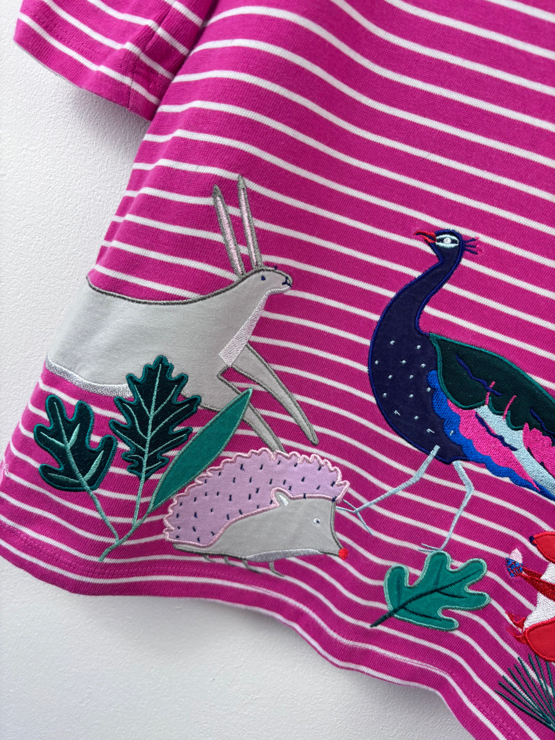 Joules Striped Animal Applique Dress 5 Years-Dresses-Second Snuggle Preloved