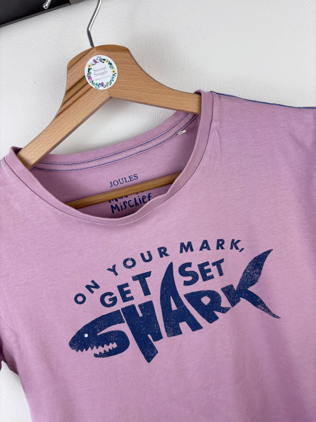 Joules Shark Slogan T-Shirt 10 Years-Tops-Second Snuggle Preloved