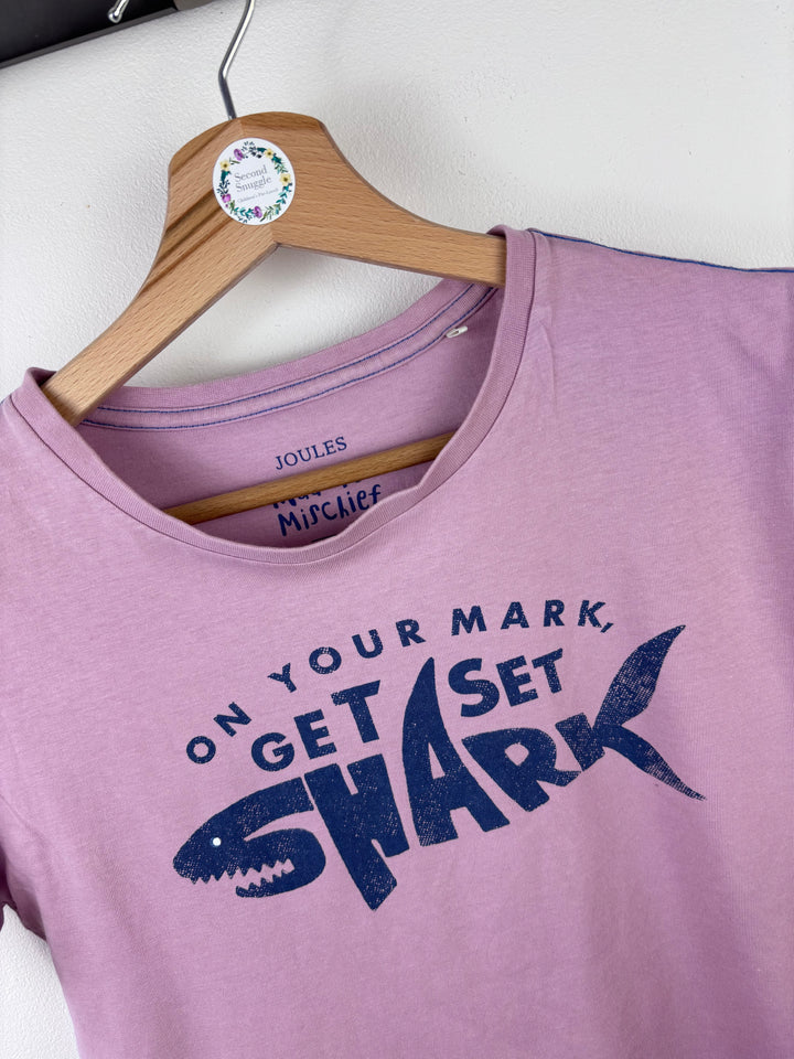 Joules Shark Slogan T-Shirt 10 Years-Tops-Second Snuggle Preloved