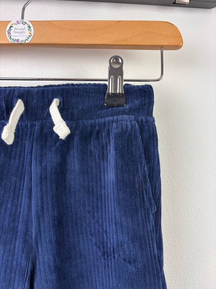 John Lewis Navy Cord Trousers Drawstring Waist 5 Years-Trousers-Second Snuggle Preloved