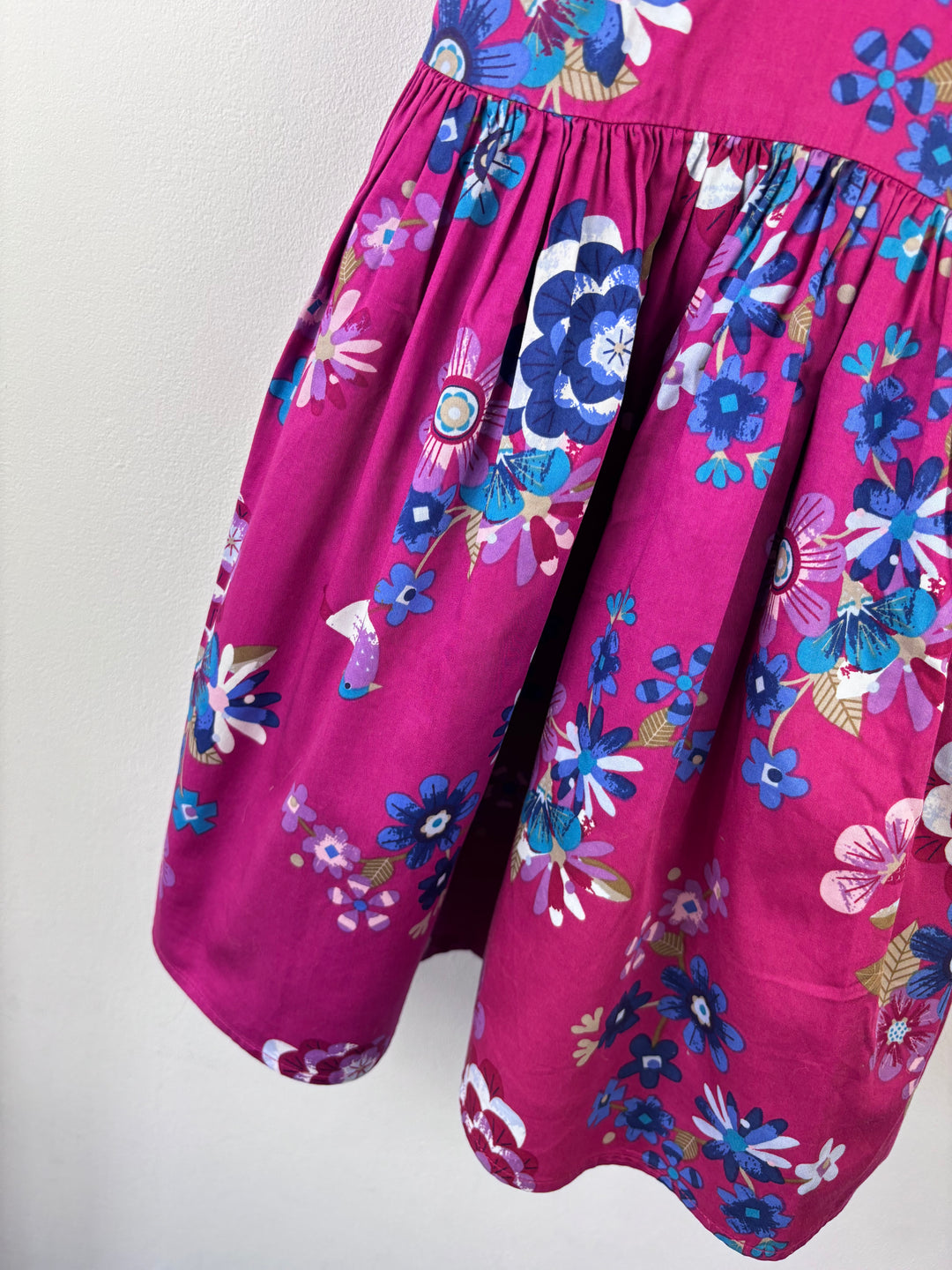 Joules Purple Floral Dress 6 Years-Dresses-Second Snuggle Preloved