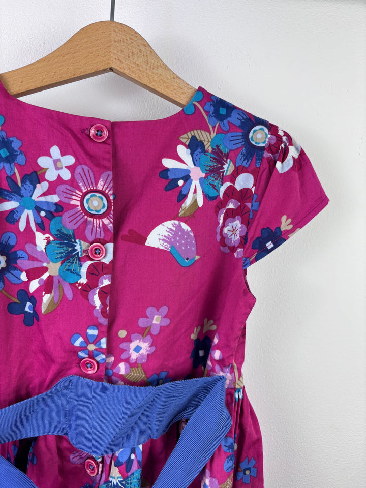 Joules Purple Floral Dress 6 Years-Dresses-Second Snuggle Preloved