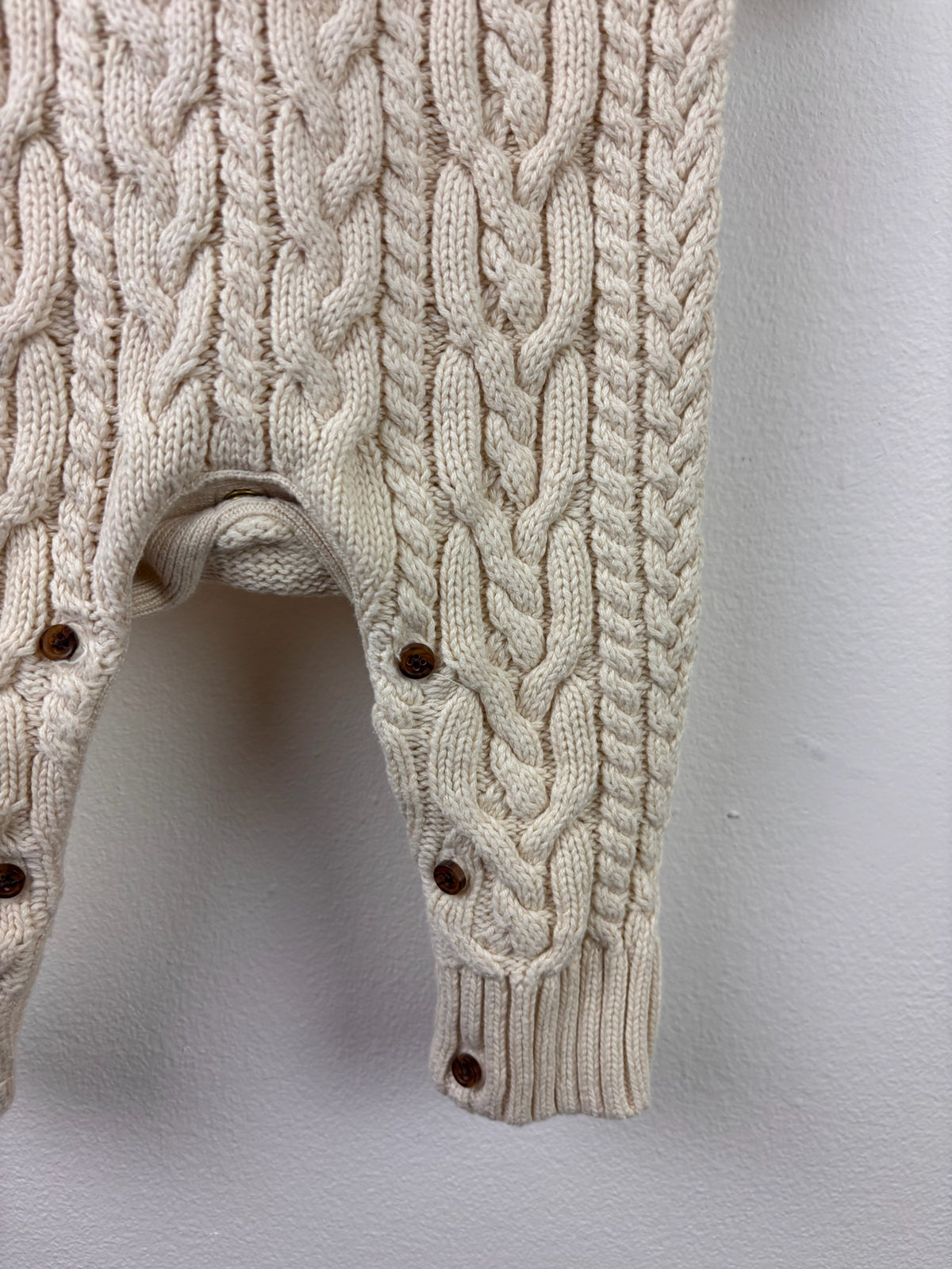 Gap Cream Cable Knit Romper 3-6 Months-Rompers-Second Snuggle Preloved